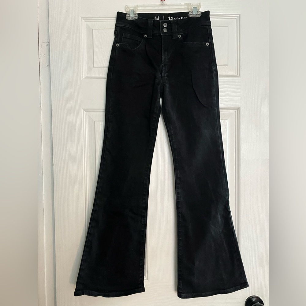 Gap kids black denim flares